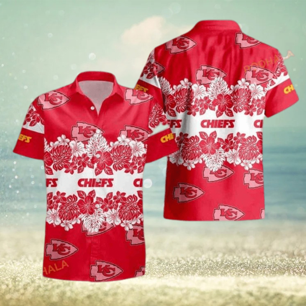 NFL Kansas City Chiefs Hawaiian Shirt Tropical Pattern Summer Aloha - Limotees