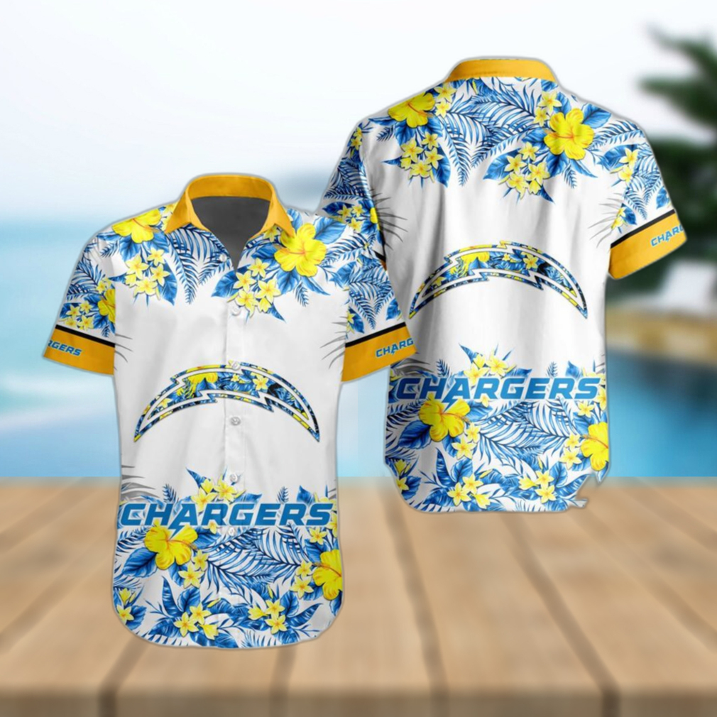 NFL Los Angeles Chargers Hawaiian Shirt Special Floral Tropical Team Spirit - Limotees