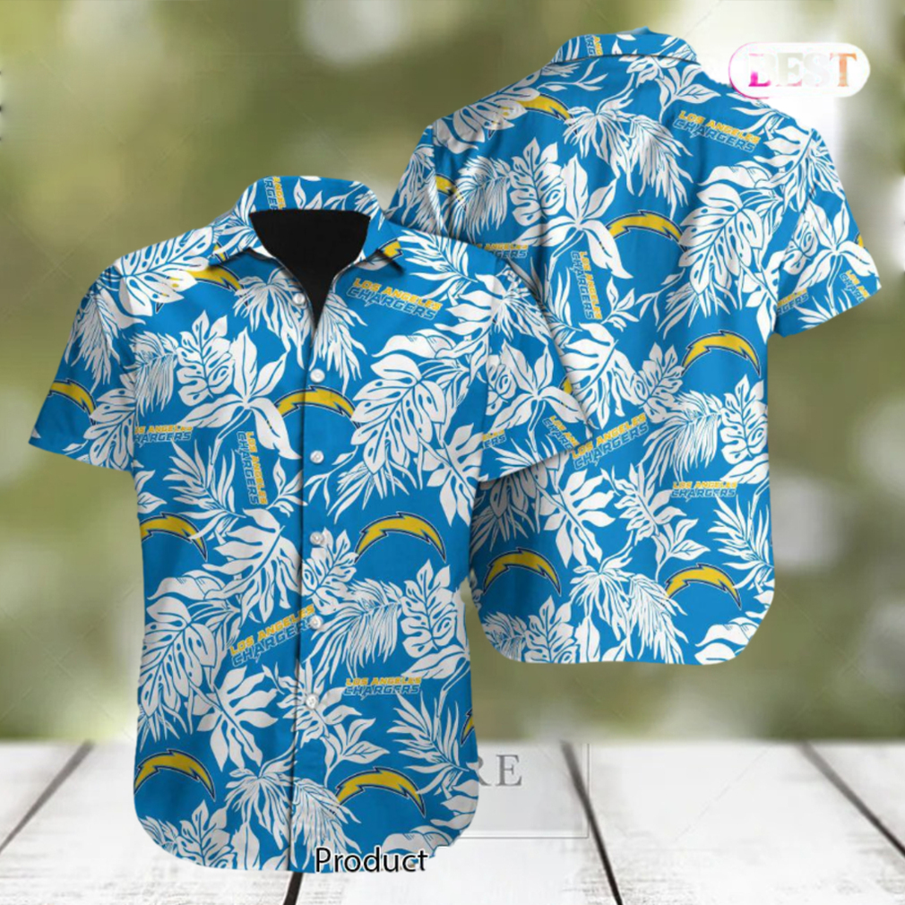 NFL Los Angeles Chargers Special Hawaiian Design Button Shirt - Limotees