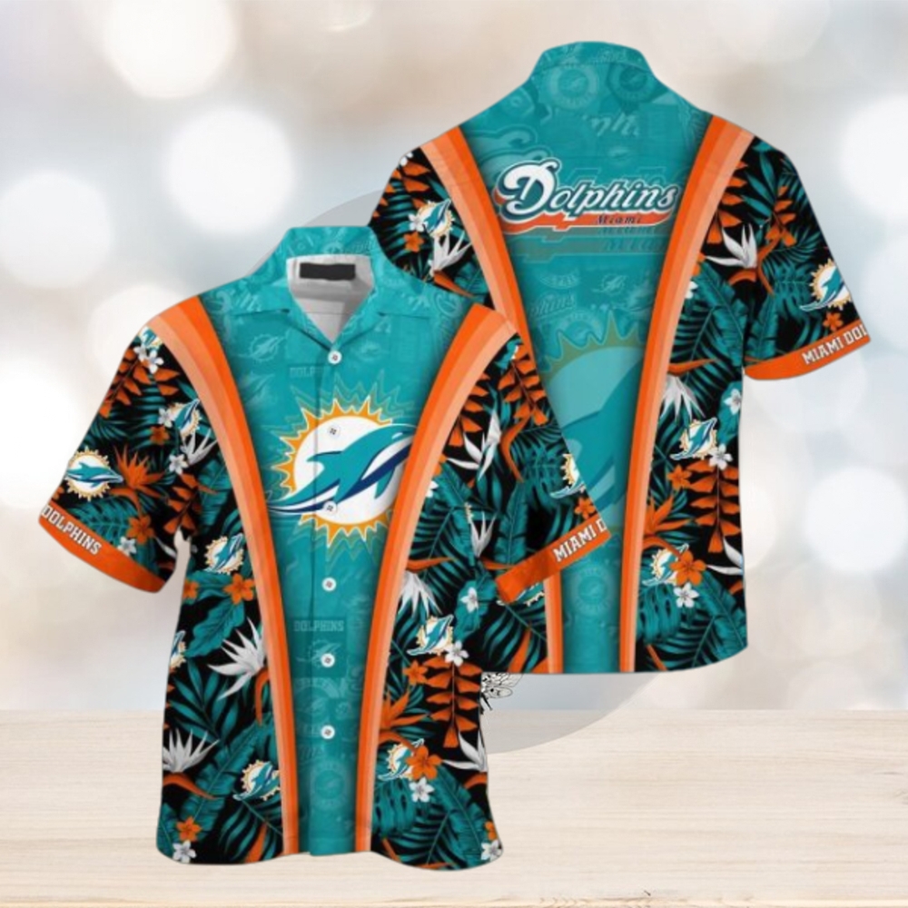 NFL Miami Dolphins Aqua Black Hawaiian Shirt - Limotees