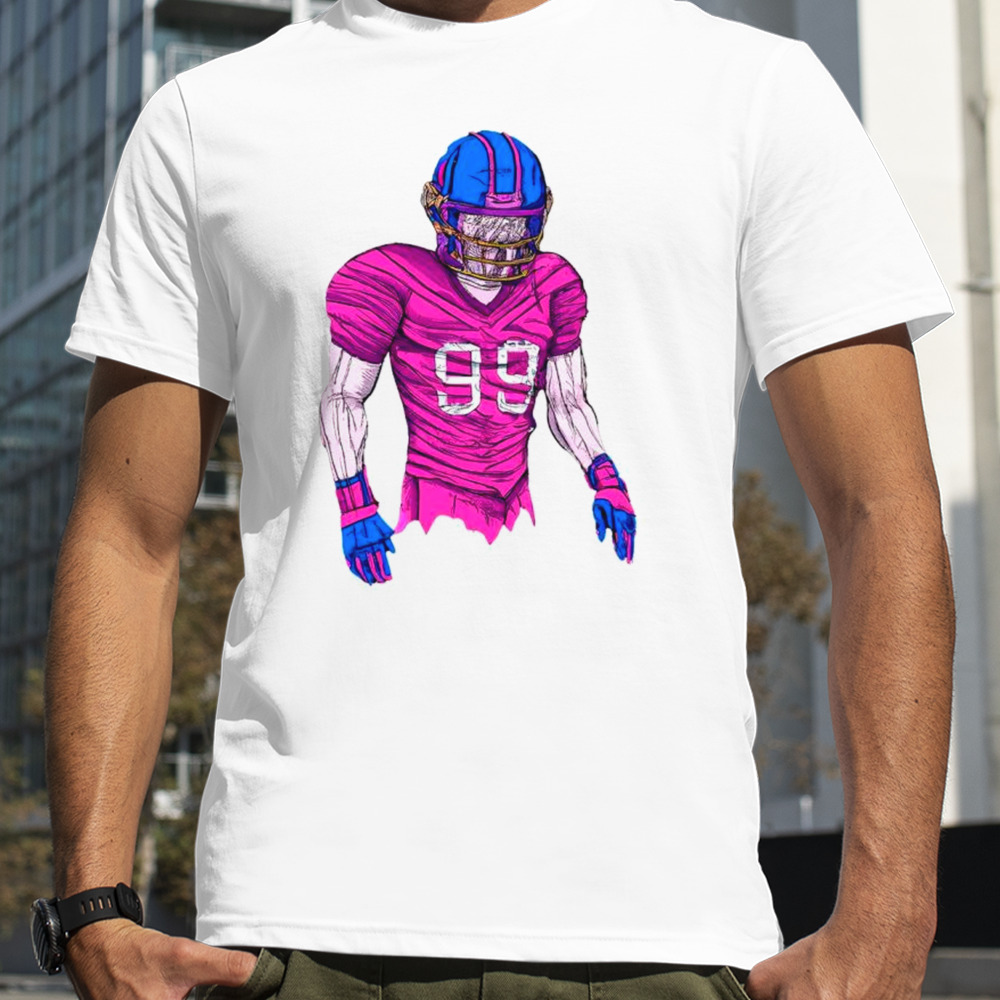 NFL Player In Cyberpunk Style T-Shirt