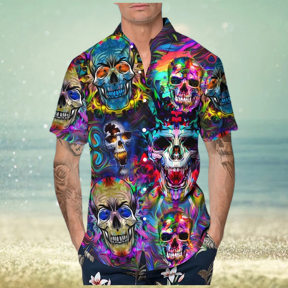 Neon Skull Hawaiian Shirt - Limotees