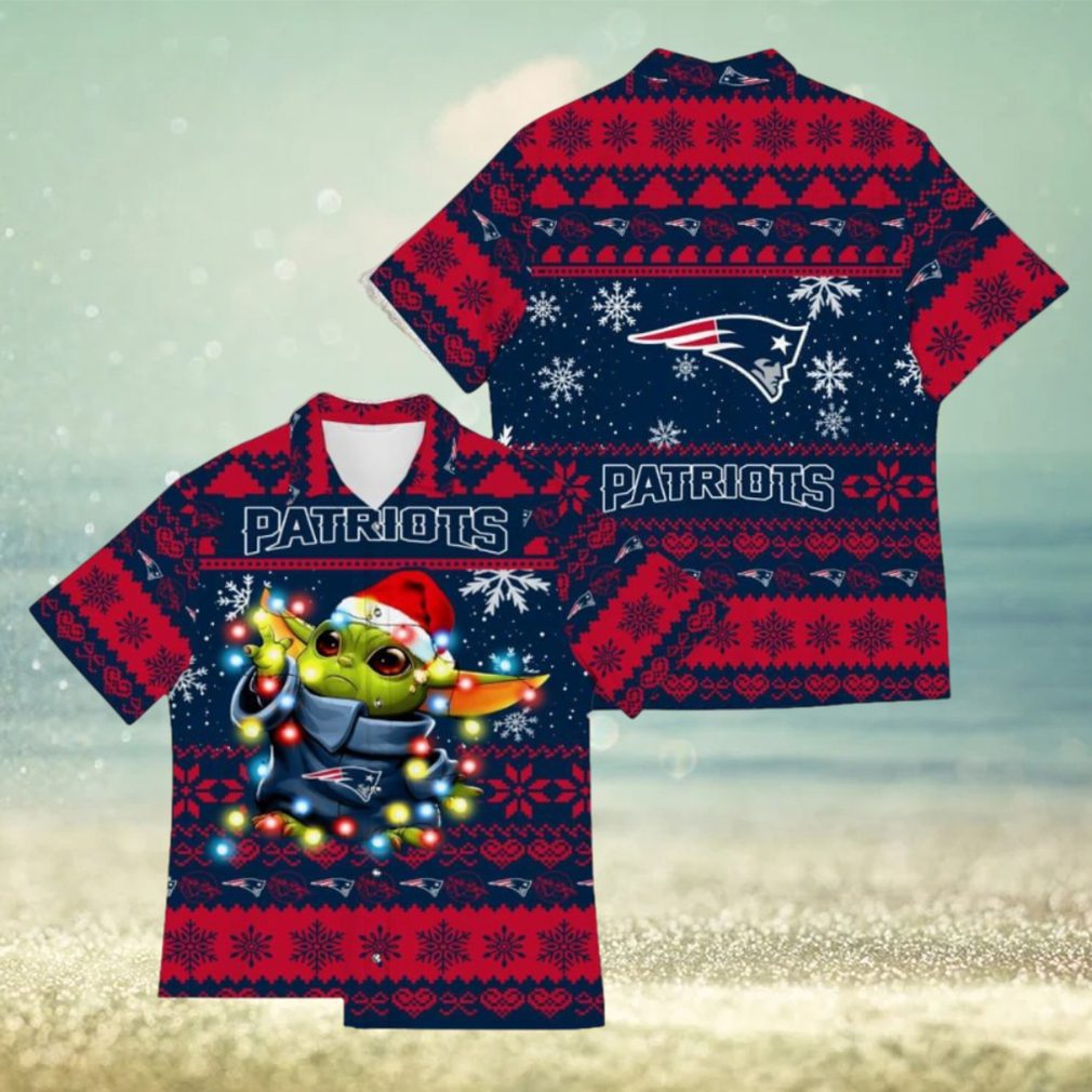 New England Patriots Baby Yoda Star Wars Funny Hawaiian Shirt New For Fans Gift Christmas Holidays - Limotees