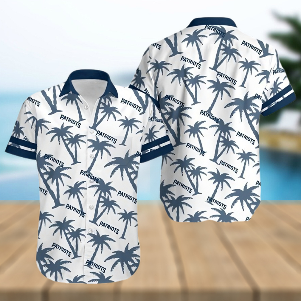 New England Patriots Coconut Tree Nfl Hawaiian Shirt - Limotees