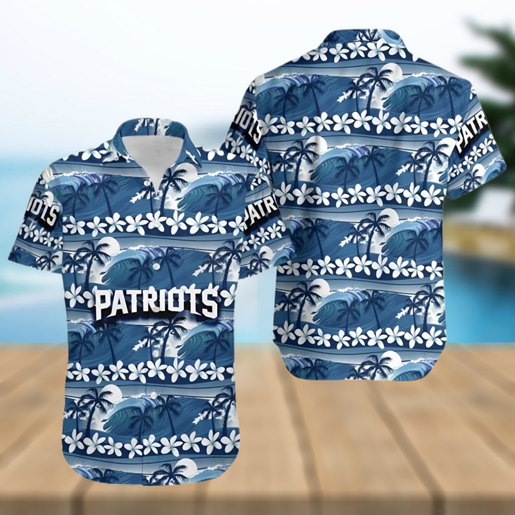 New England Patriots Coconut Trees Nfl Hawaiian Shirt - Limotees