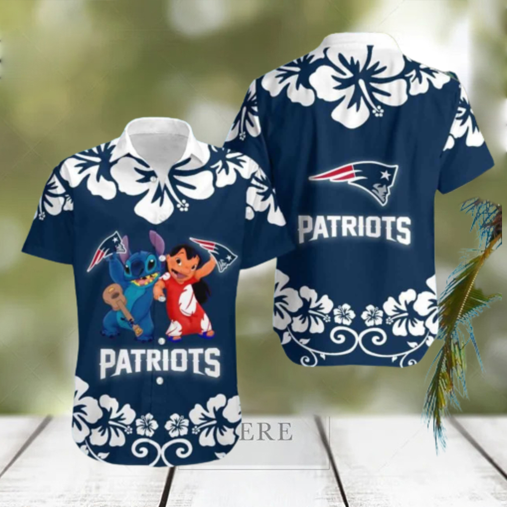 New England Patriots Lilo And Stitch Hawaiian Shirt Thoughtful Personalized Gift For The Whole Family - Limotees