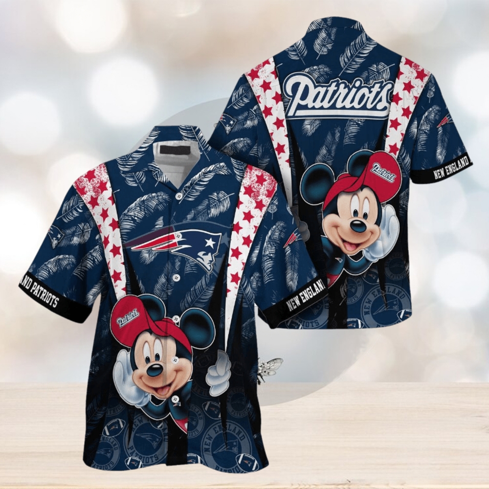 New England Patriots Mickey Mouse Hawaiian Shirt, NFL Hawaiian Shirt - Limotees