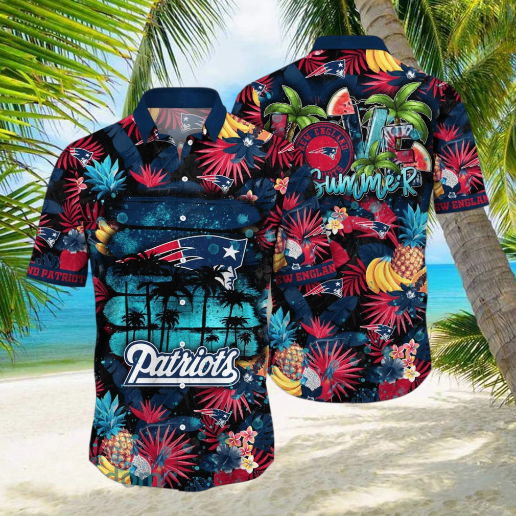 New England Patriots NFL Flower Hawaiian Shirt For Men Women Great Gift For Fans hawaiian shirt - Limotees