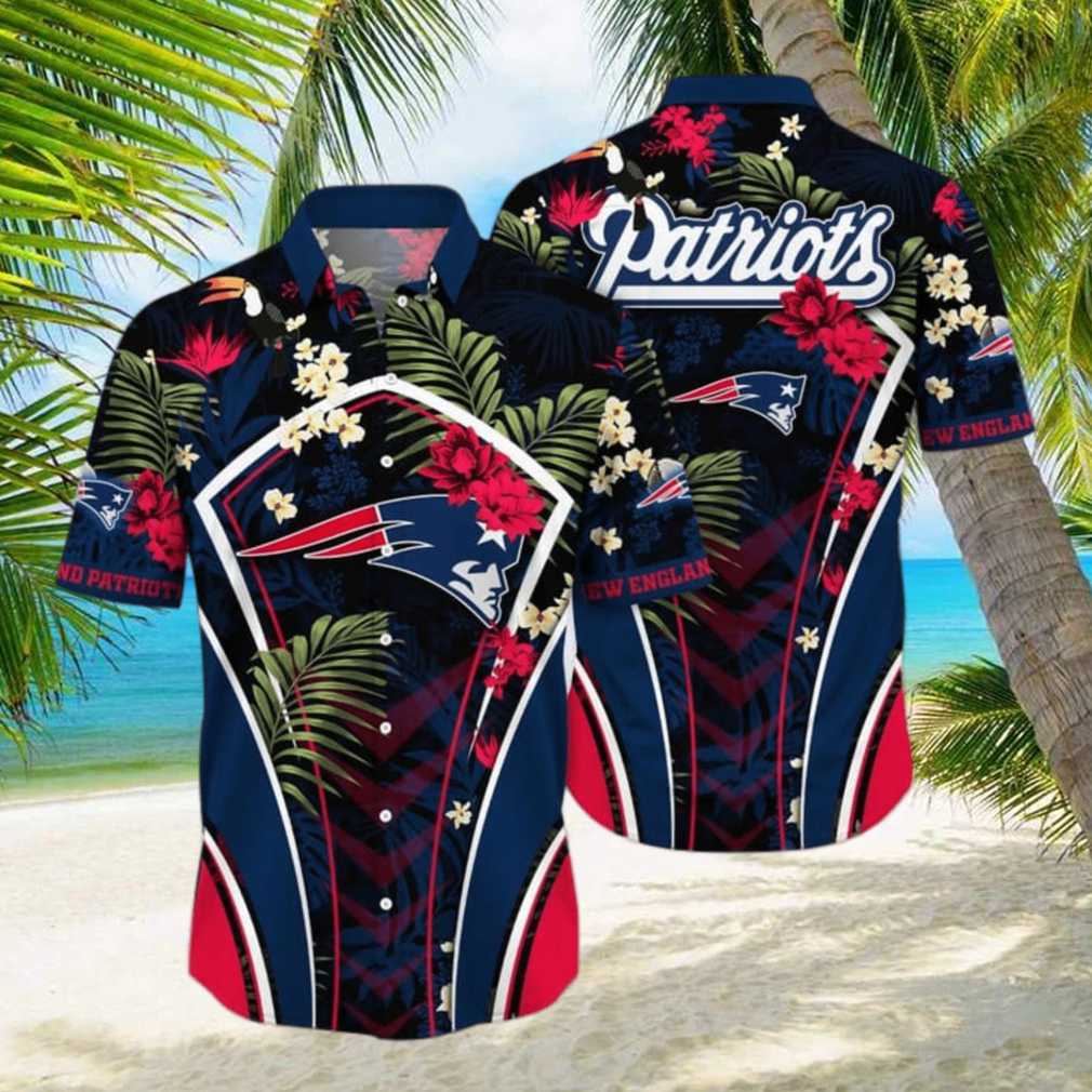 New England Patriots NFL Flower Tropical Floral Hawaiian Shirt Gift For Fans - Limotees