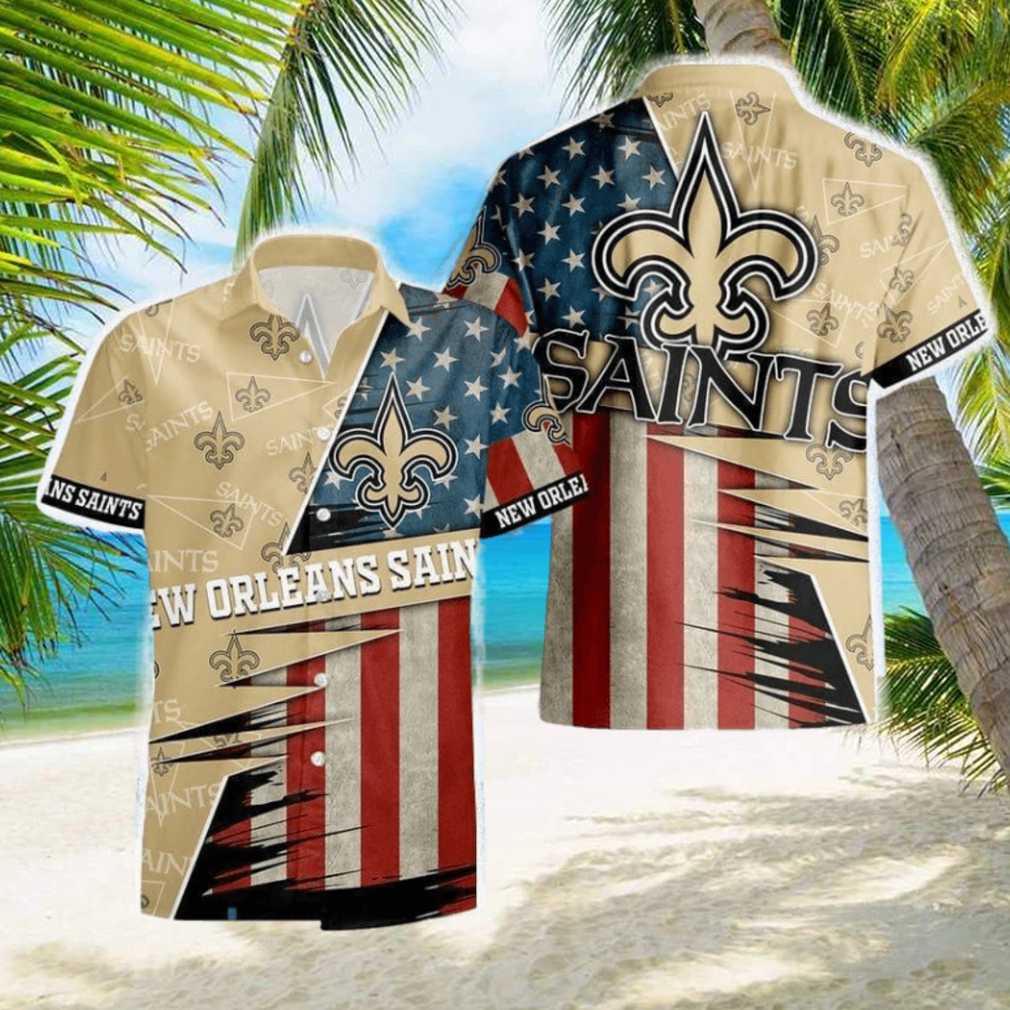 New Orleans Saints American 3D All Over Print Flag Hawaiian Shirt For Men And Women Gift Beach Holiday - Limotees