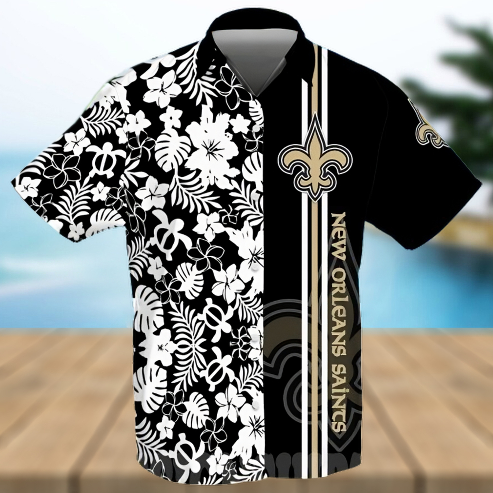 New Orleans Saints Football Team All Over Print Hawaiian Shirt – Black - Limotees