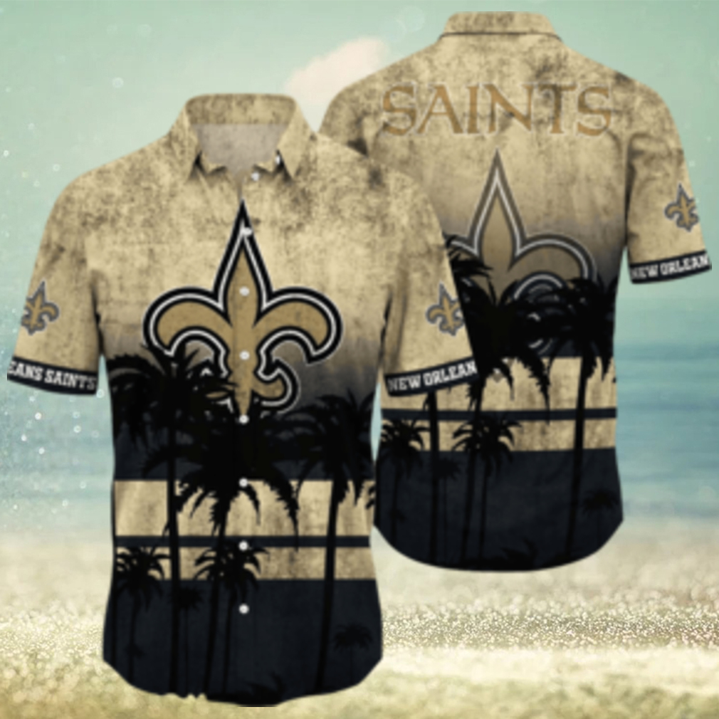 New Orleans Saints Logo Coconut Tropical Hawaiian Shirt Beach Gift For Fans - Limotees