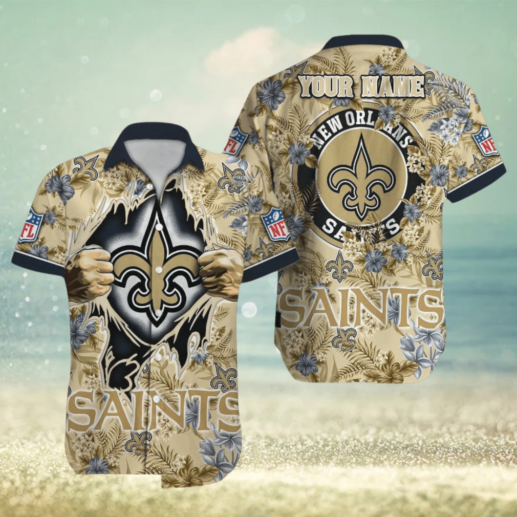 New Orleans Saints NFL Hawaiian Shirt Custom Name For Fans - Limotees