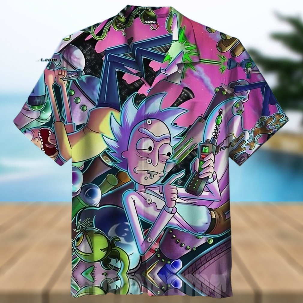 New Rick And Morty Experiments All Over Print Hawaiian Shirt - Limotees