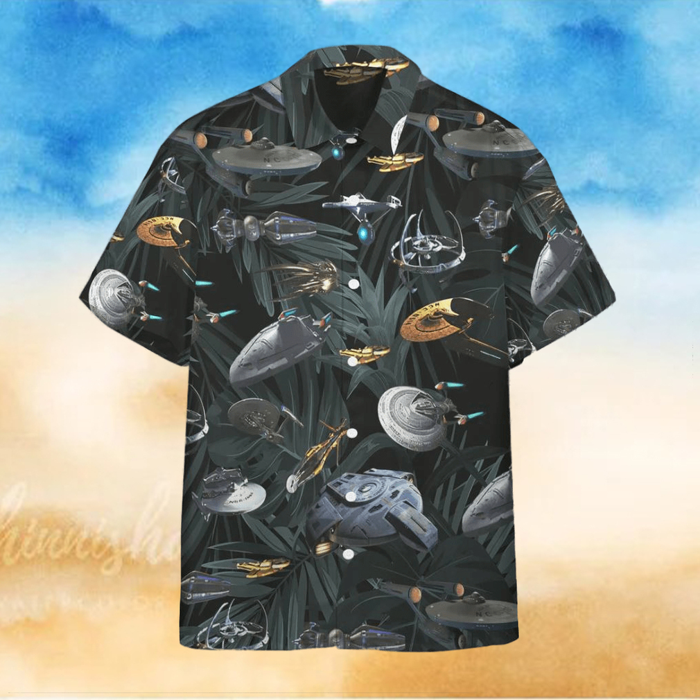 New Star Trek Hawaiian Shirt Space Ships Mens Star Trek Hawaiian Shirt - Limotees