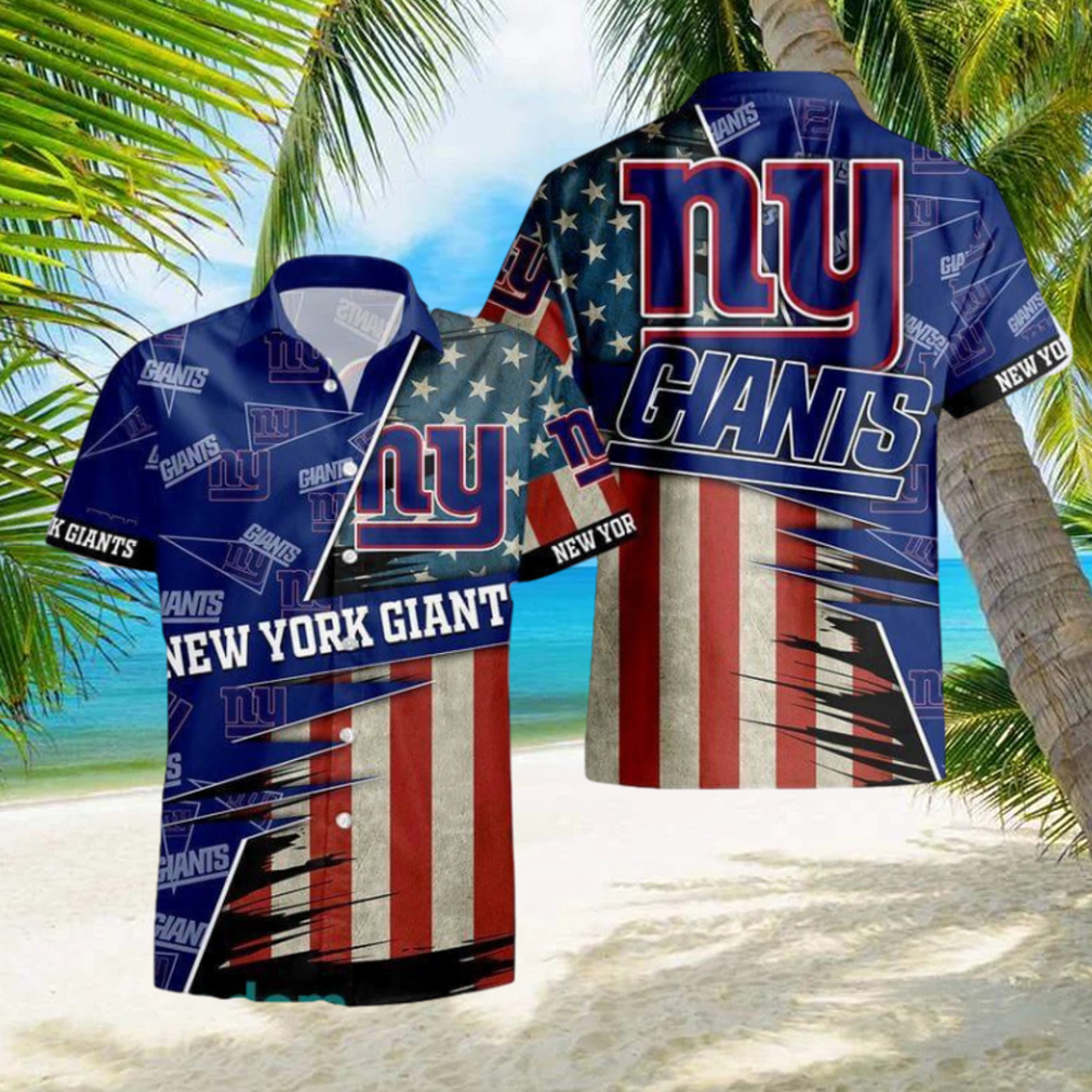 New York Giants American 3D All Over Print Flag Hawaiian Shirt For Men And Women Gift Beach Holiday - Limotees