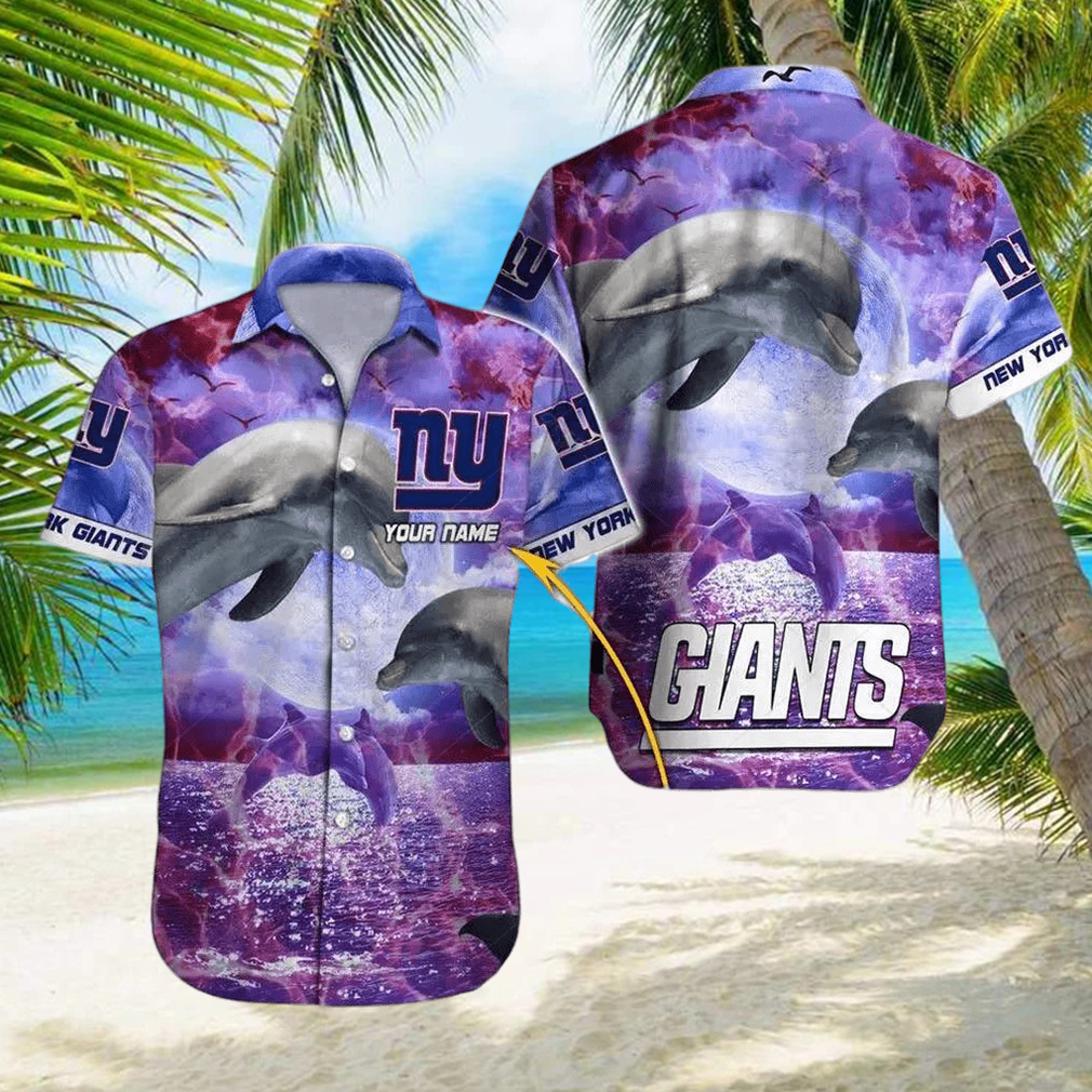 New York Giants Hawaiian Shirt Nfl Football Personalized Cheap Button Up Hawaiian Shirt - Limotees