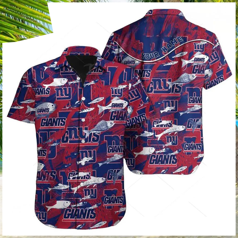 New York Giants Hawaiian Shirt Nfl Football Print Personalized Aloha Hawaiian Shirt - Limotees