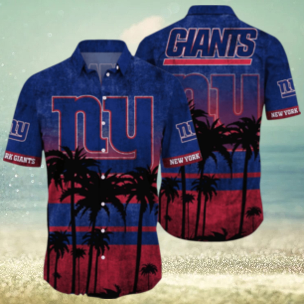 New York Giants Logo Coconut Tropical Hawaiian Shirt Beach Gift For Fans - Limotees