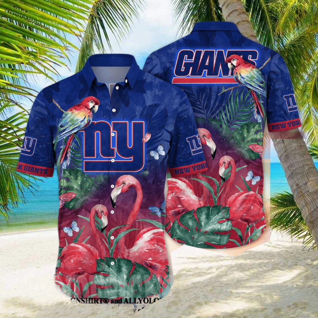 New York Giants NFL Floral Unisex All Over Print Hawaiian Shirt - Limotees