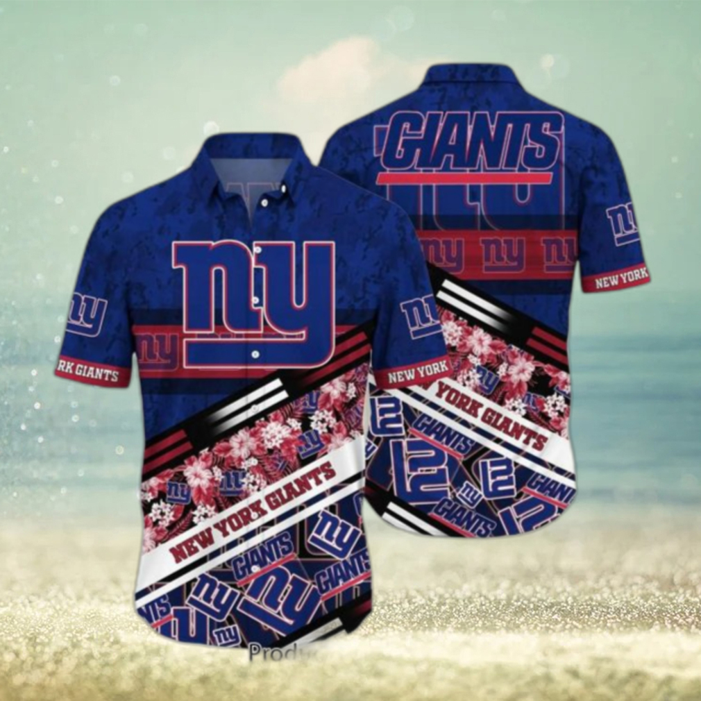 New York Giants NFL Hawaiian Shirt Graphic Tropical Pattern 3D Printed Beach Shirt Summer Gift For Fans Hot Trend 2023 - Limotees