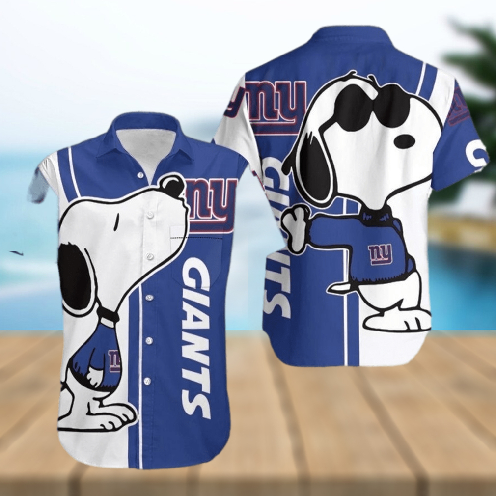 New York Giants Snoopy Hawaiian Shirt For Men For Men - Limotees