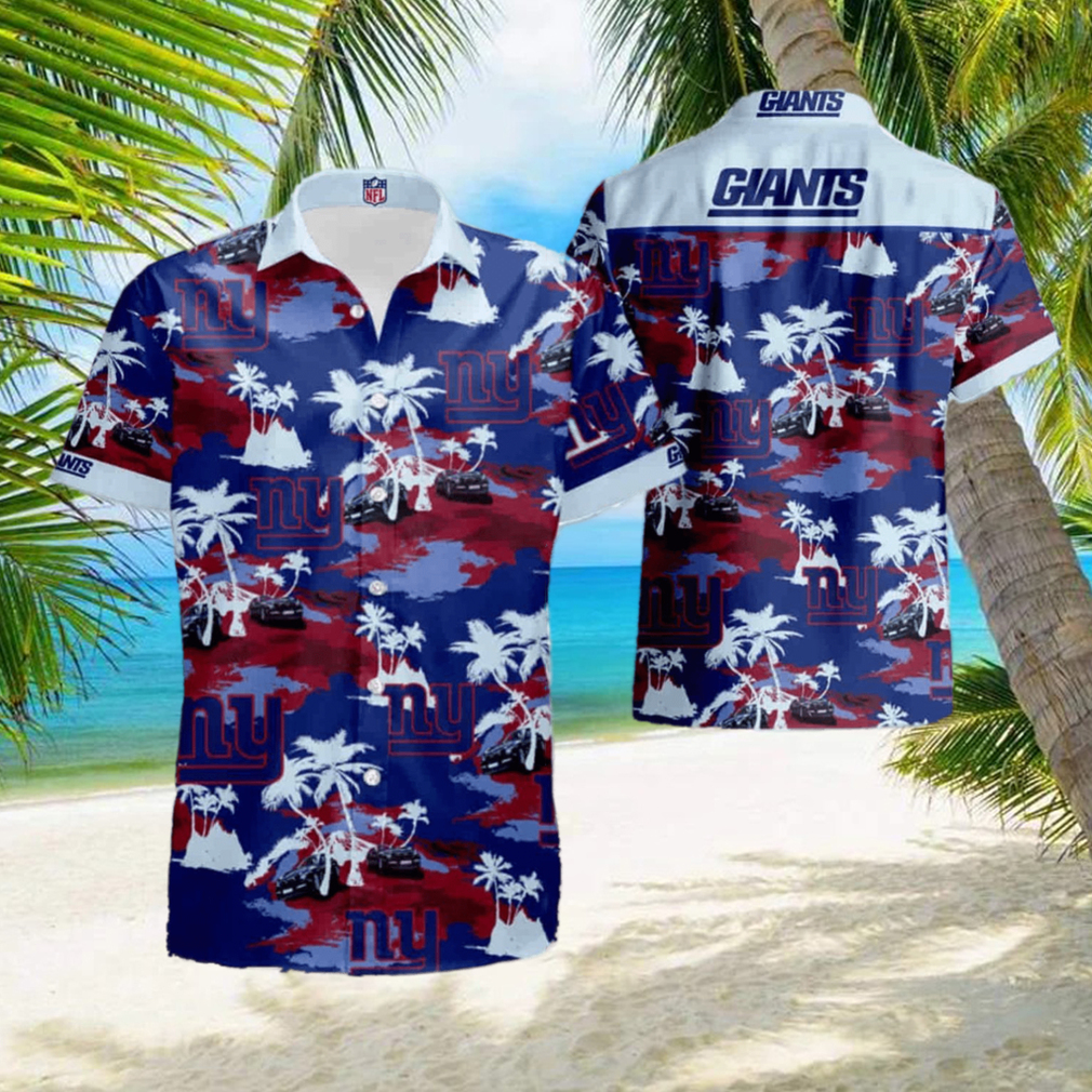 New York Giants Tropical Beach Hawaiian Shirt - Limotees