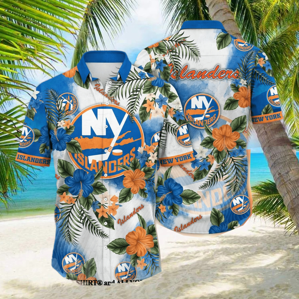 New York Islanders NHL Floral Full Printing 3D Hawaiian Shirt - Limotees