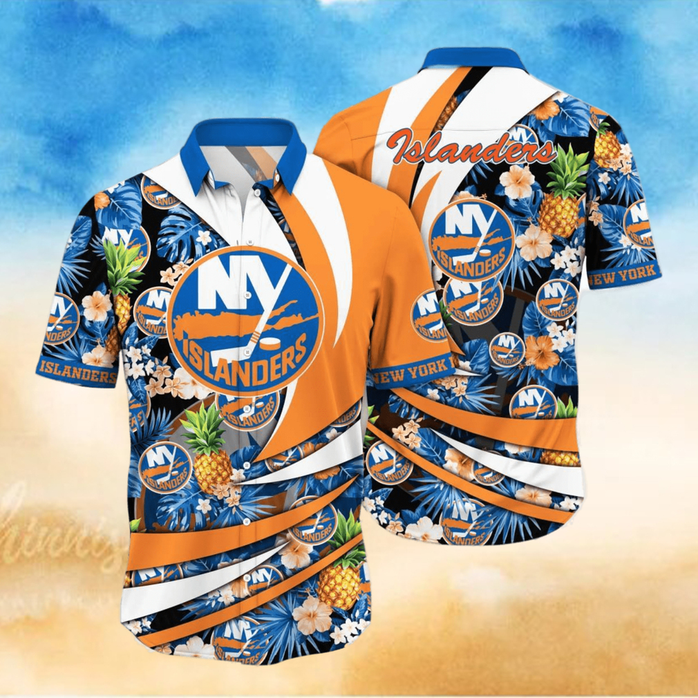 New York Islanders NHL Flower Hawaiian Shirt Style Gift For Men Women Fans - Limotees