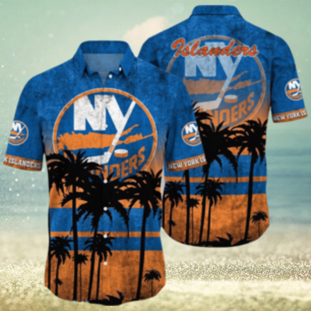 New York Islanders NHL Logo Coconut Tropical Hawaiian Shirt Beach Gift For Fans - Limotees