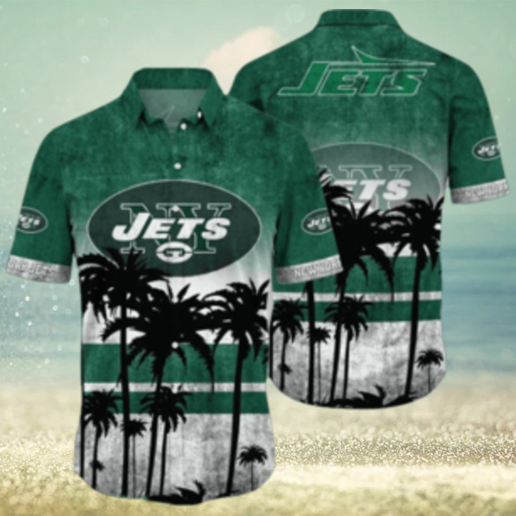 New York Jets Logo Coconut Tropical Hawaiian Shirt Beach Gift For Fans - Limotees