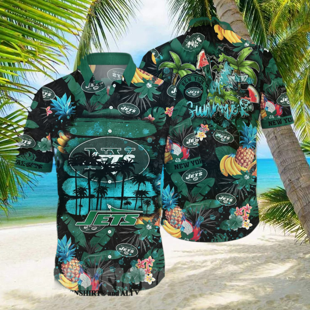 New York Jets NFL Floral All Over Print Classic Hawaiian Shirt - Limotees