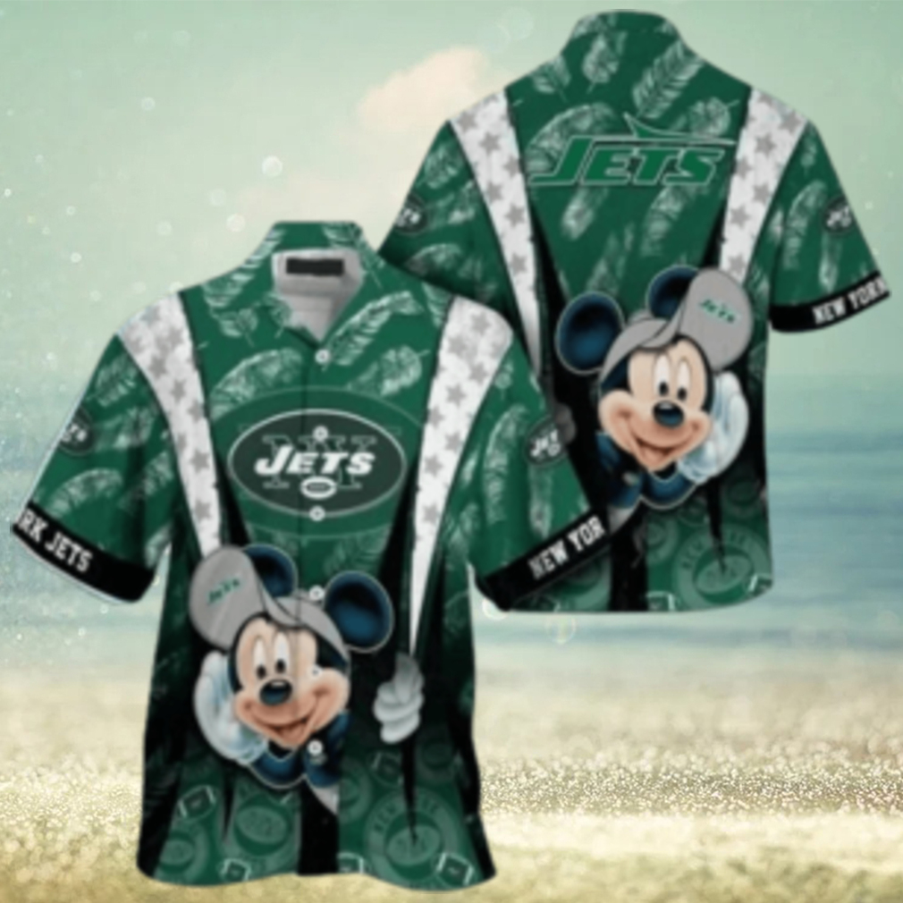 New York Jets nfl mickey mouse Hawaiian Shirt custom for fan - Limotees