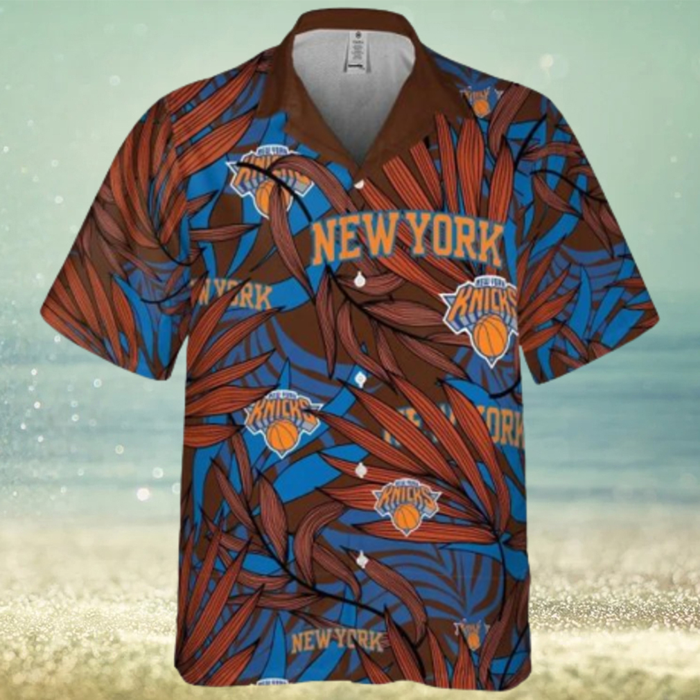 New York Knicks National Basketball Association 2023 Aop Button Up Hawaiian Shirt - Limotees