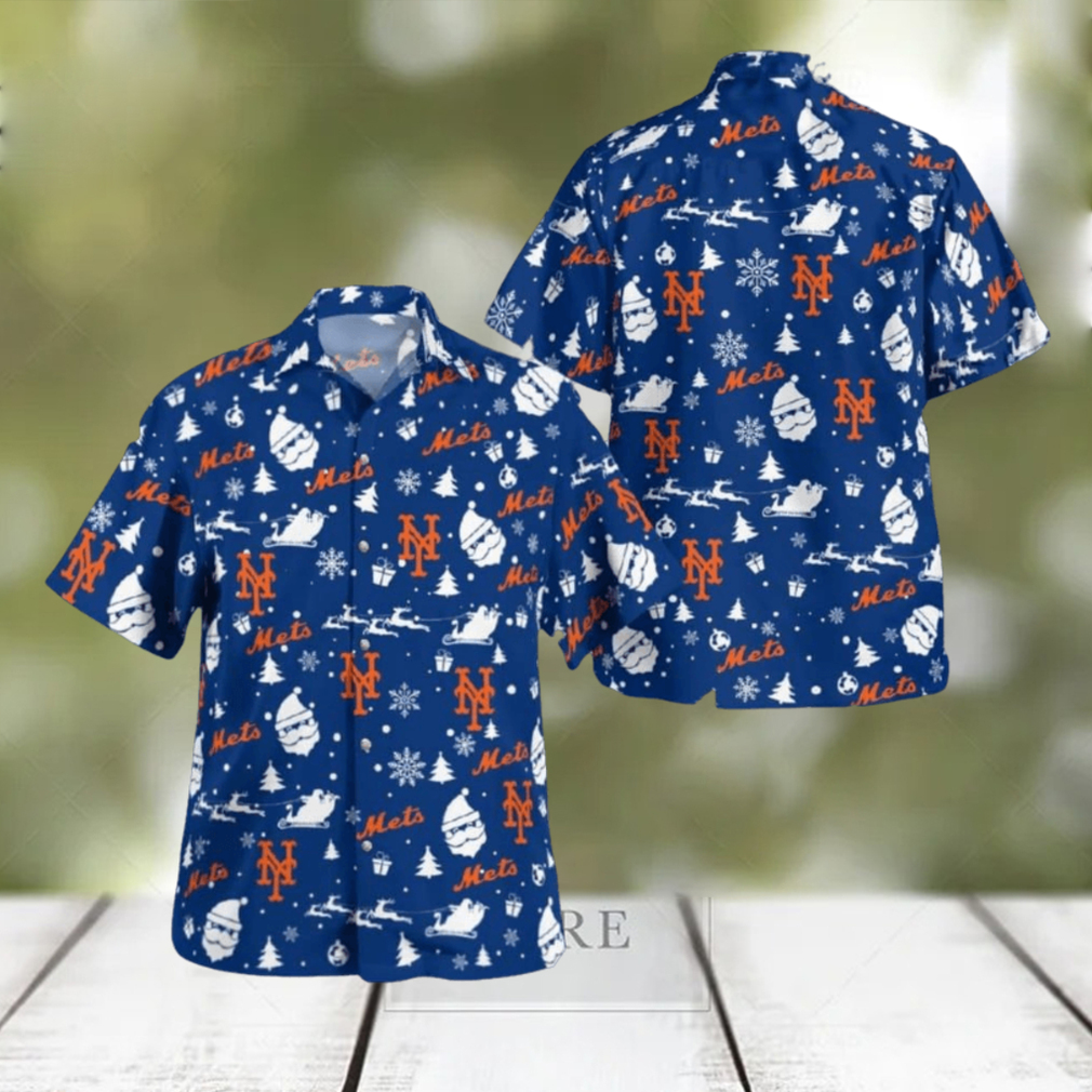 New York Mets Christmas Hawaiian Shirt Beach Gift Fans For Men And Women - Limotees