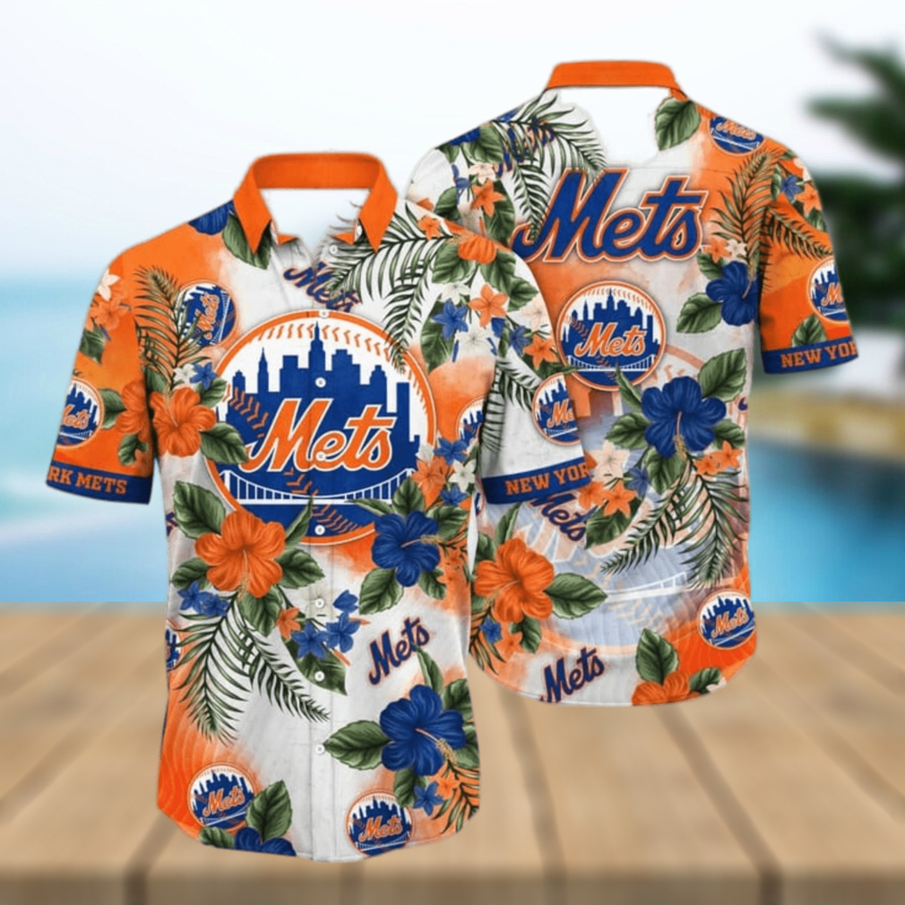 New York Mets MLB Flower Hawaiian Shirt - Limotees