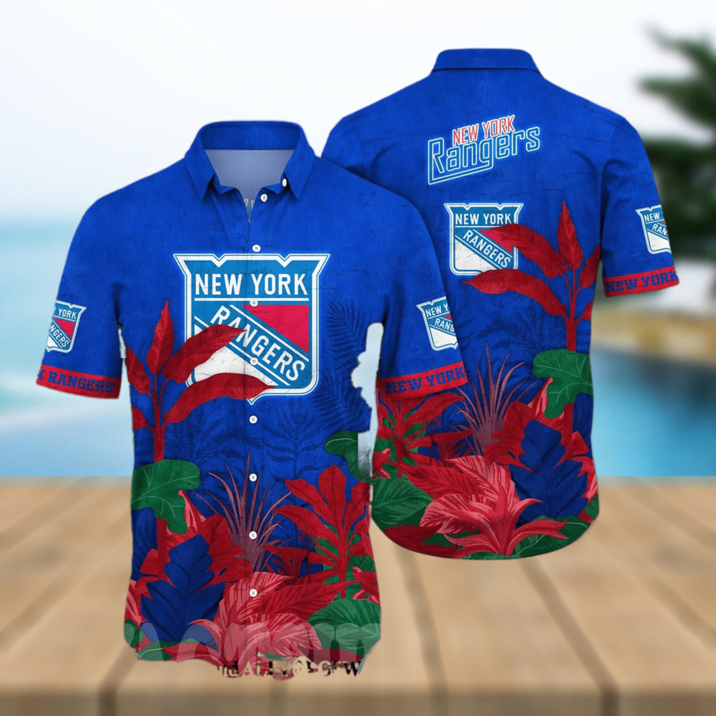 New York Rangers NHL Flower Classic Full Printing Hawaiian Shirt - Limotees