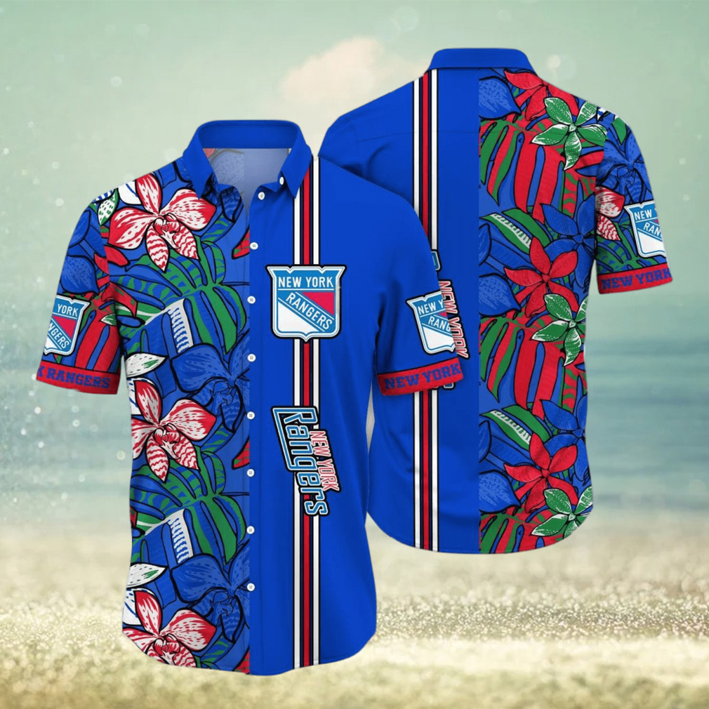 New York Rangers NHL Flower Hawaiian Shirt Unique Gift For Fans hawaiian shirt - Limotees