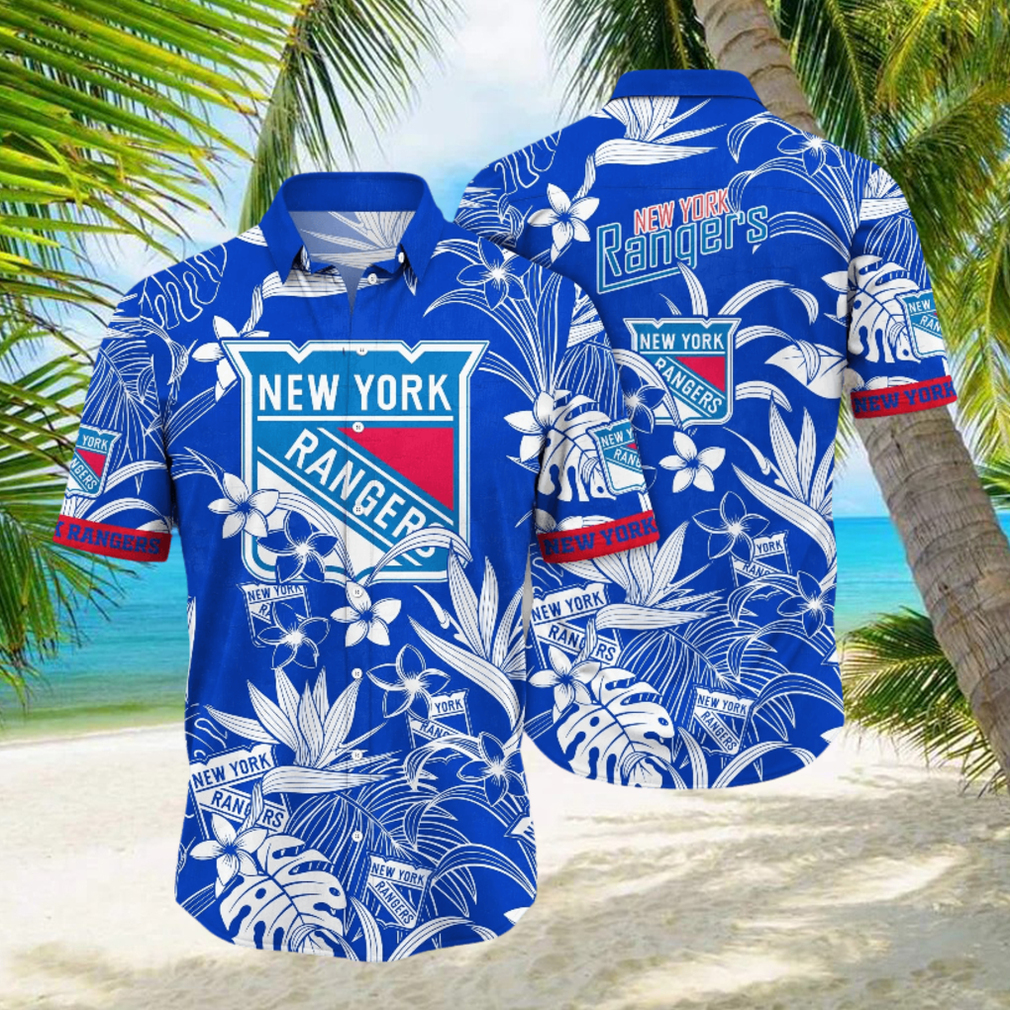 New York Rangers NHL Hawaiian Shirt Hiking Aloha Shirt - Limotees