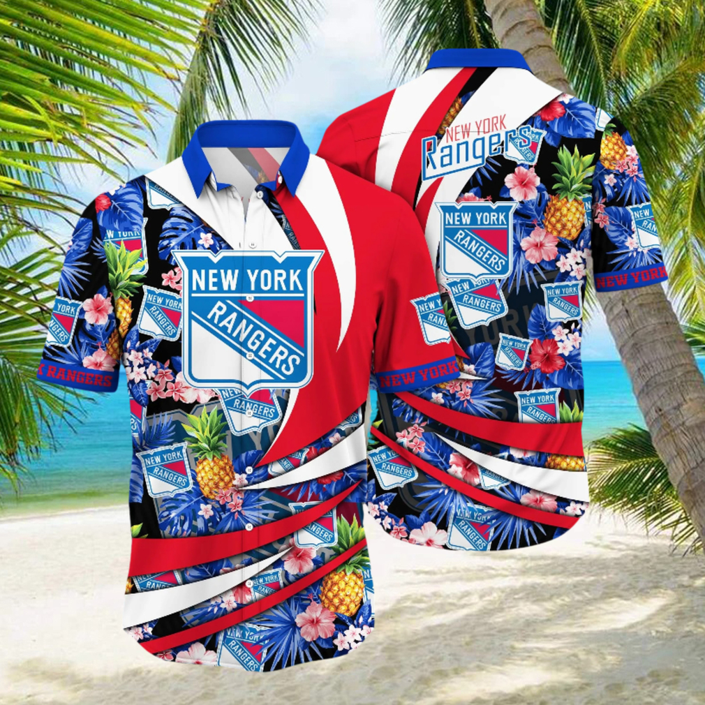 New York Rangers NHL Hawaiian Shirt Leisure Aloha Shirt - Limotees