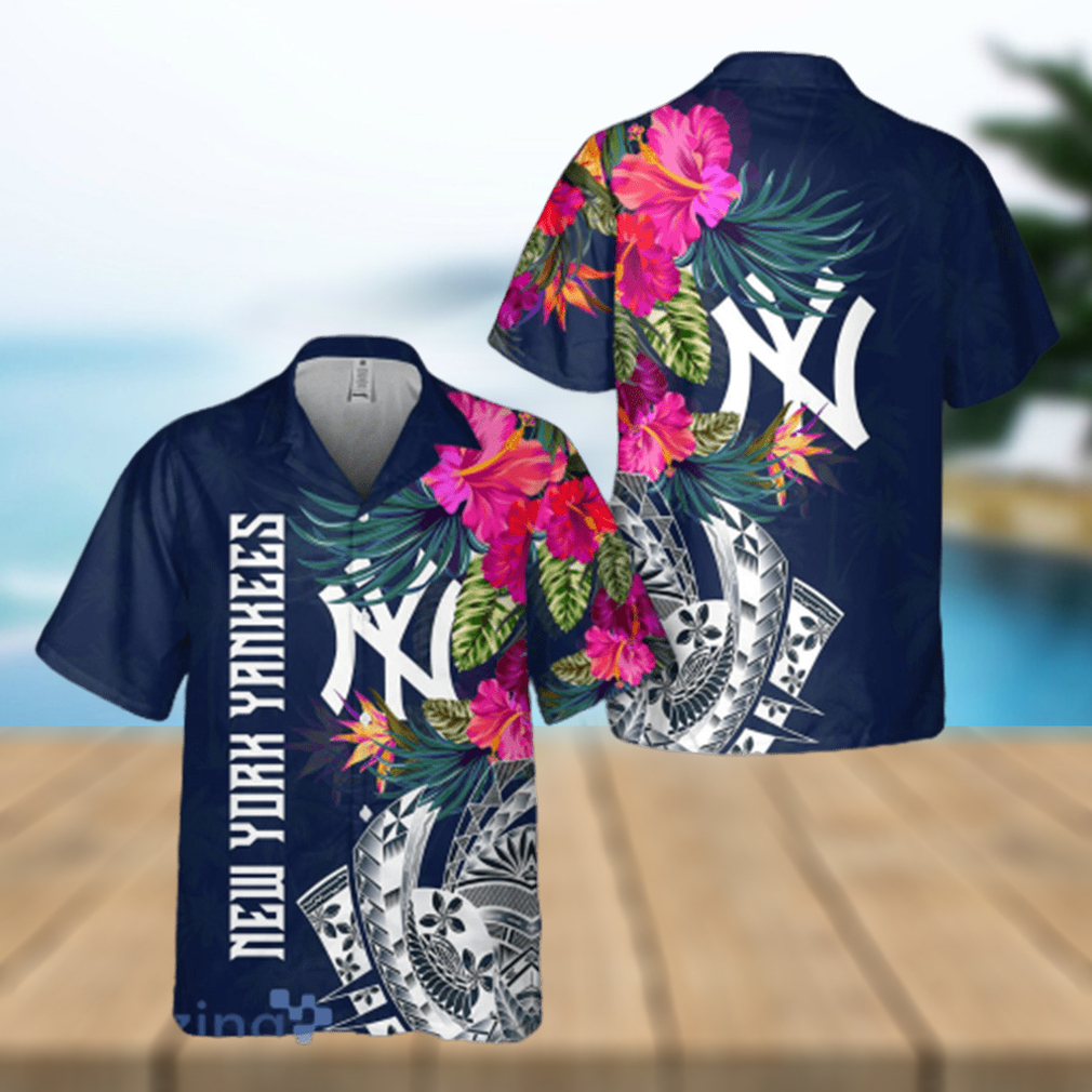 New York Yankees Flower Hawaiian Shirt - Limotees