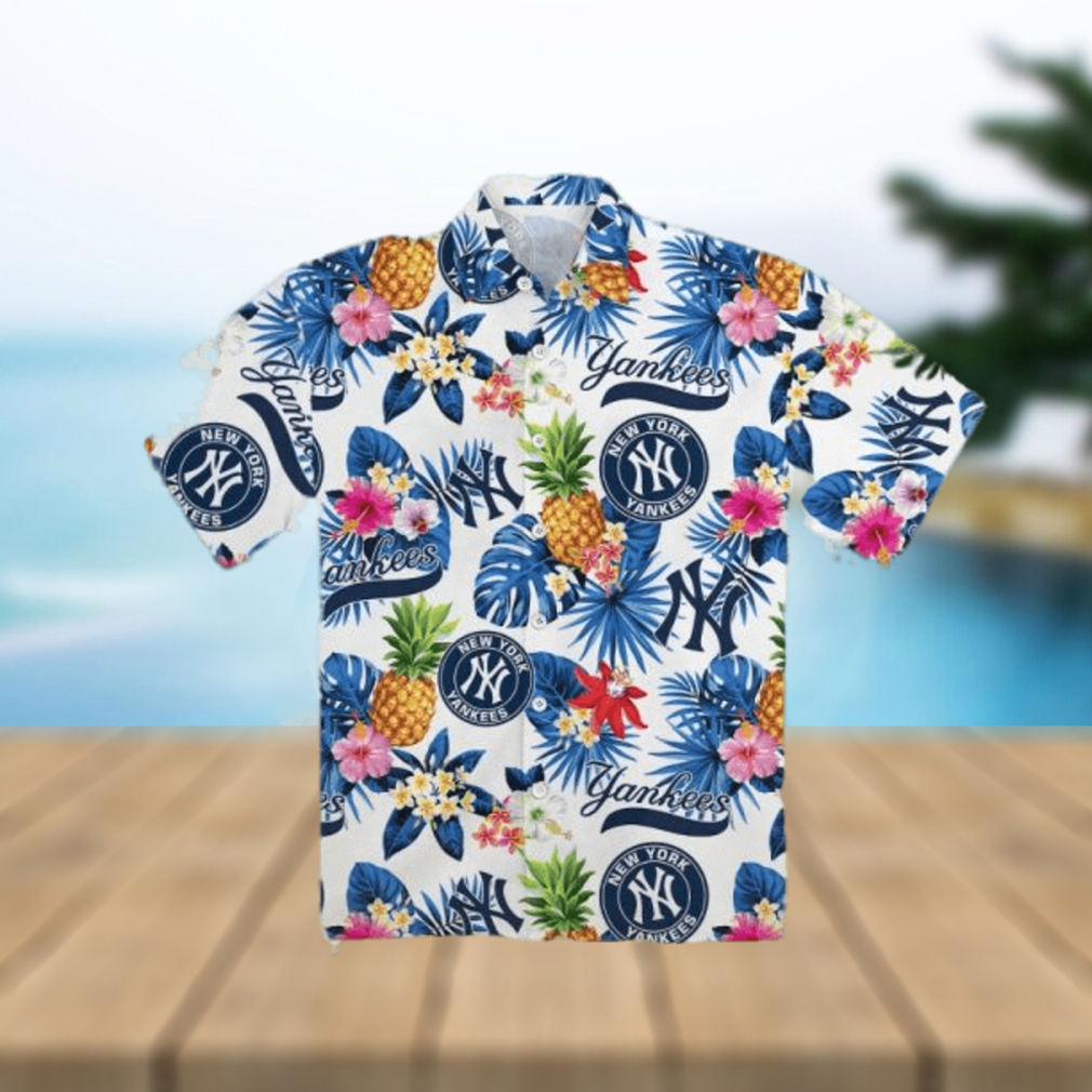 New York Yankees Pineapple Aloha Hawaiian Shirt - Limotees