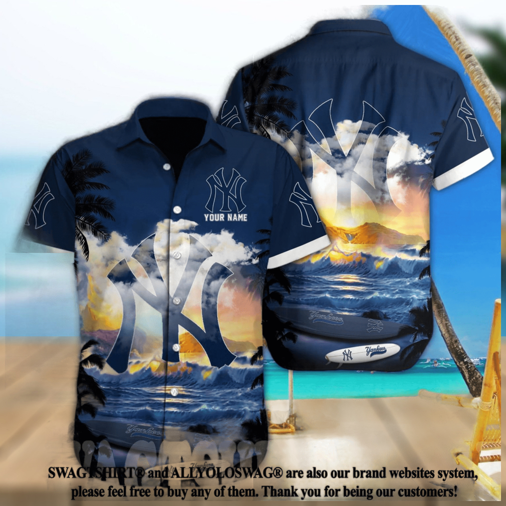 NewYork Yankees MLB Custom Classic All Over Print Hawaiian Shirt - Limotees