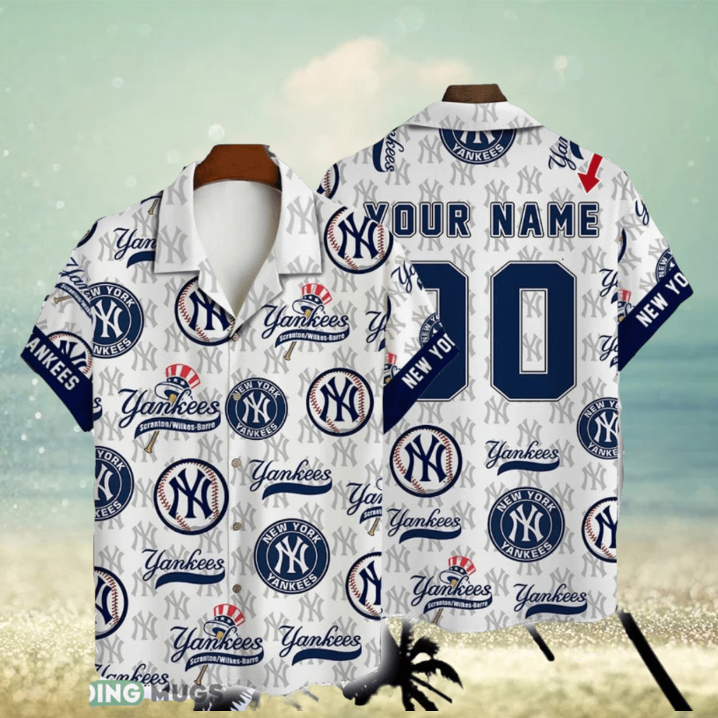 NewYork Yankees MLB Custom Name And Number Summer 3D Hawaiian Shirt - Limotees