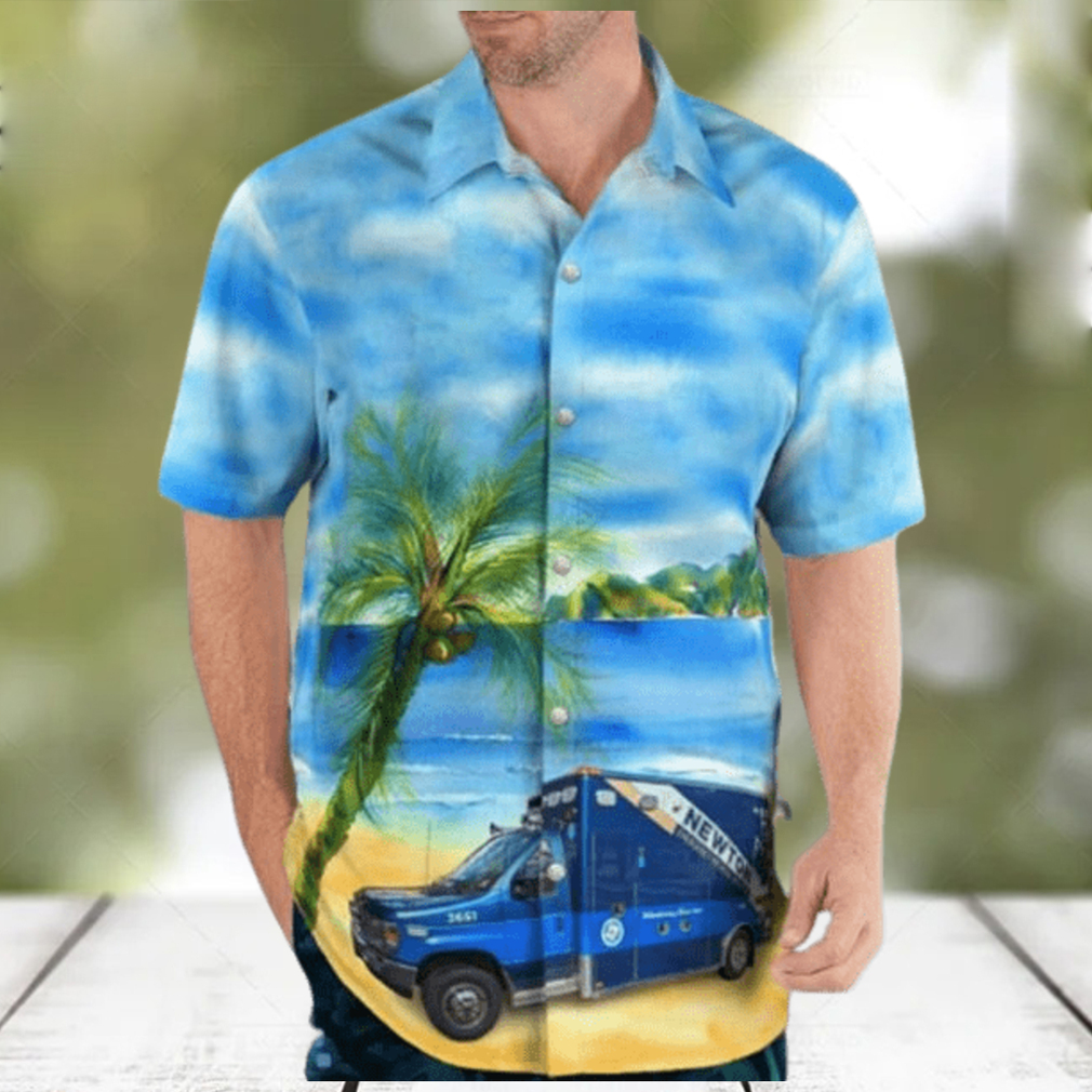 Newton Ems Beach Tropical Style AOP Print Shirt Sleeve Hawaiian Shirt - Limotees