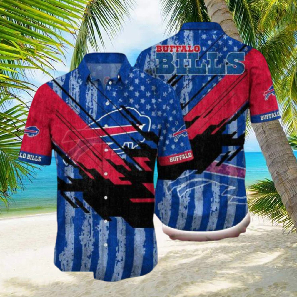 Nfl Buffalo Bills Flag 3d Hawaiian Shirt For Fans - Limotees