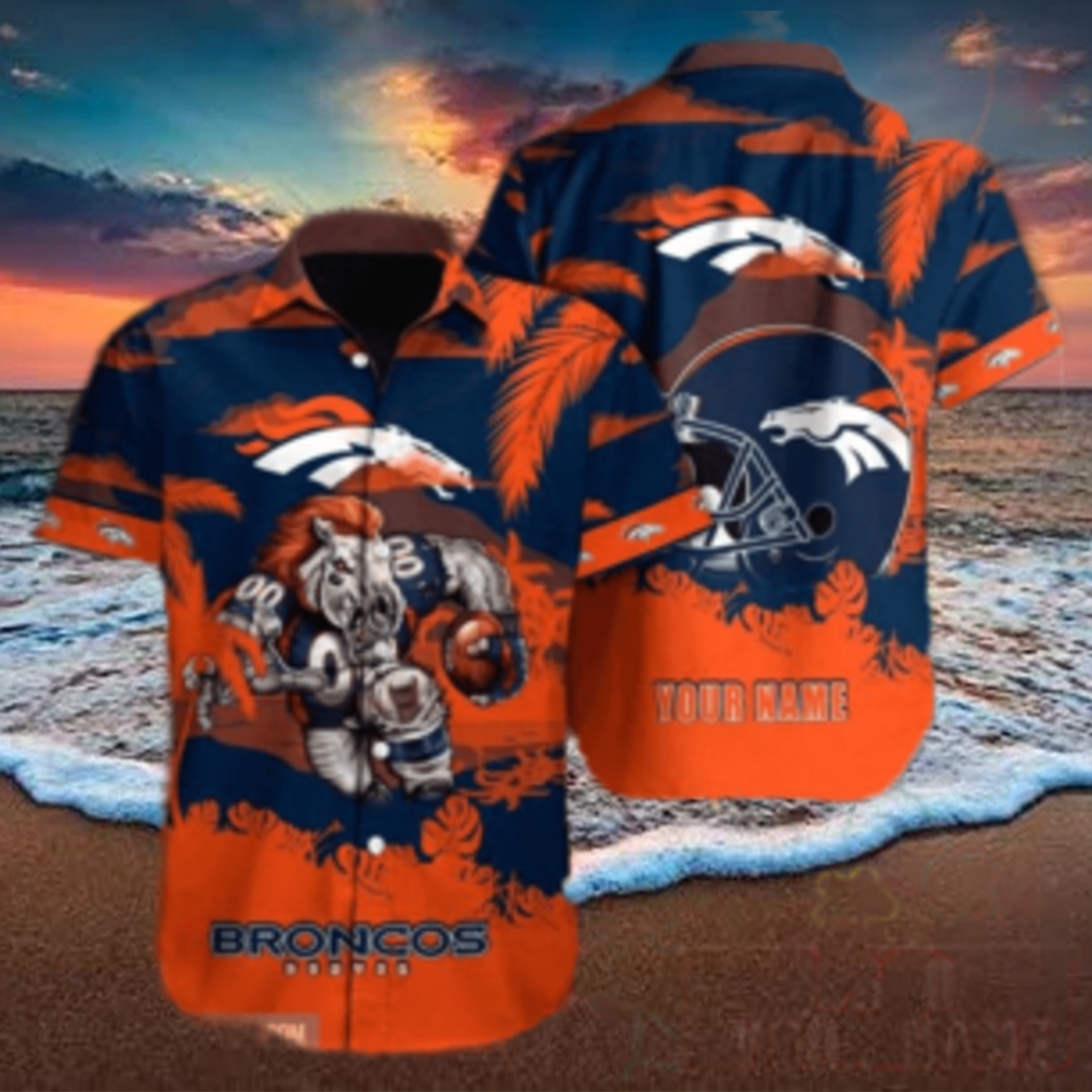 Nfl Denver Broncos Hawaiian Shirt Mascot Customize - Limotees