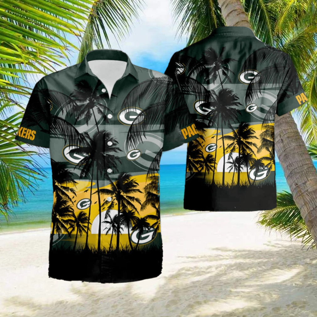 Nfl Green Bay Packers Tropical Hawaiian Shirt - Limotees