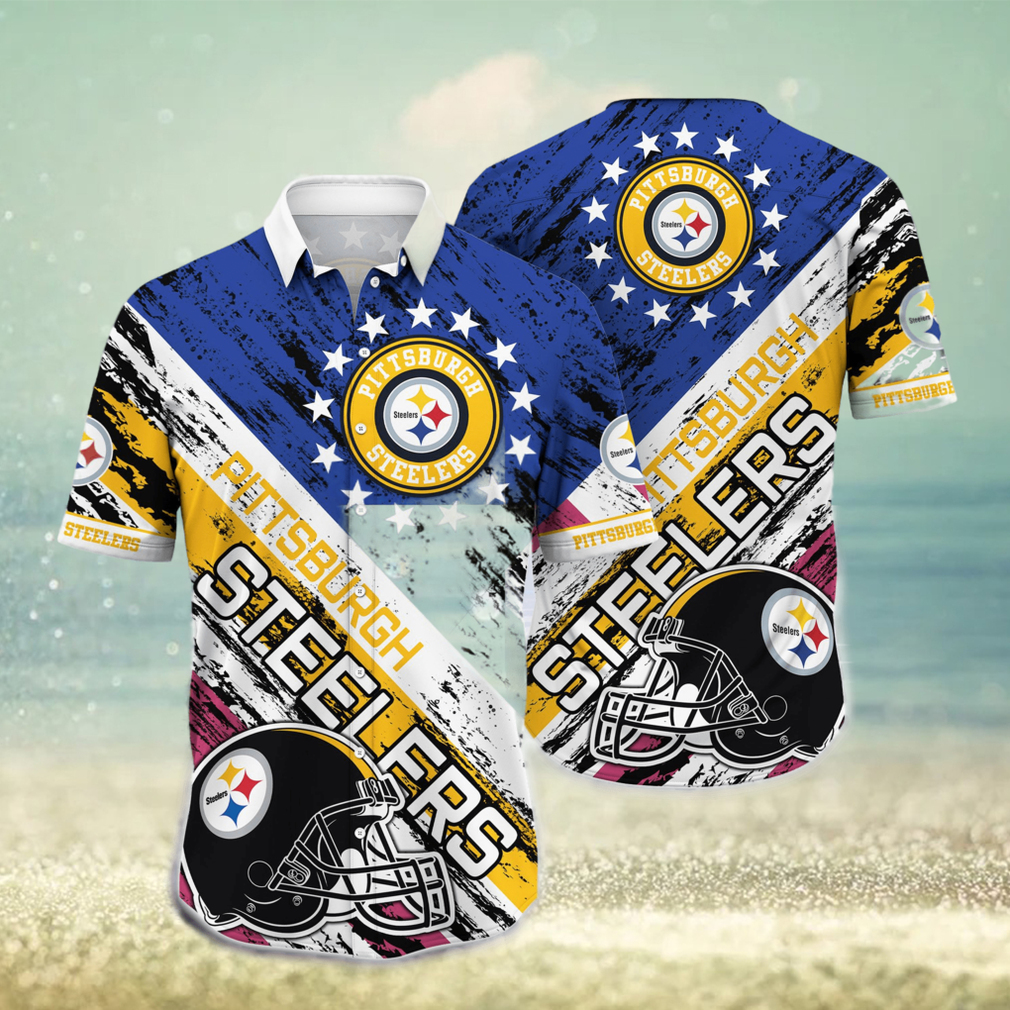 Nfl Hawaiian Shirt Pittsburgh Steelers And Tshirt Rugby Helmet - Limotees