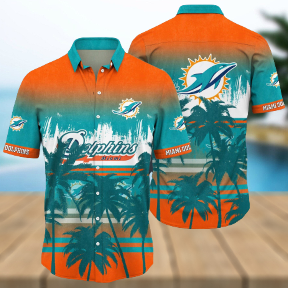 Nfl Miami Dolphins 3D Hawaiian Shirt Men And Women For Fans - Limotees